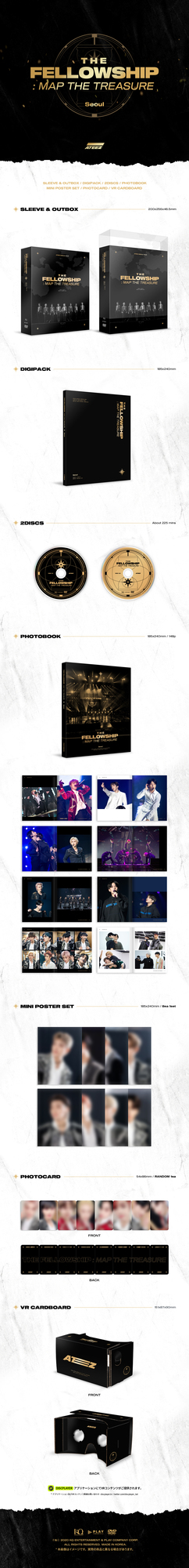 ATEEZ WORLD TOUR THE FELLOWSHIP : MAP THE TREASURE SEOUL DVD 
