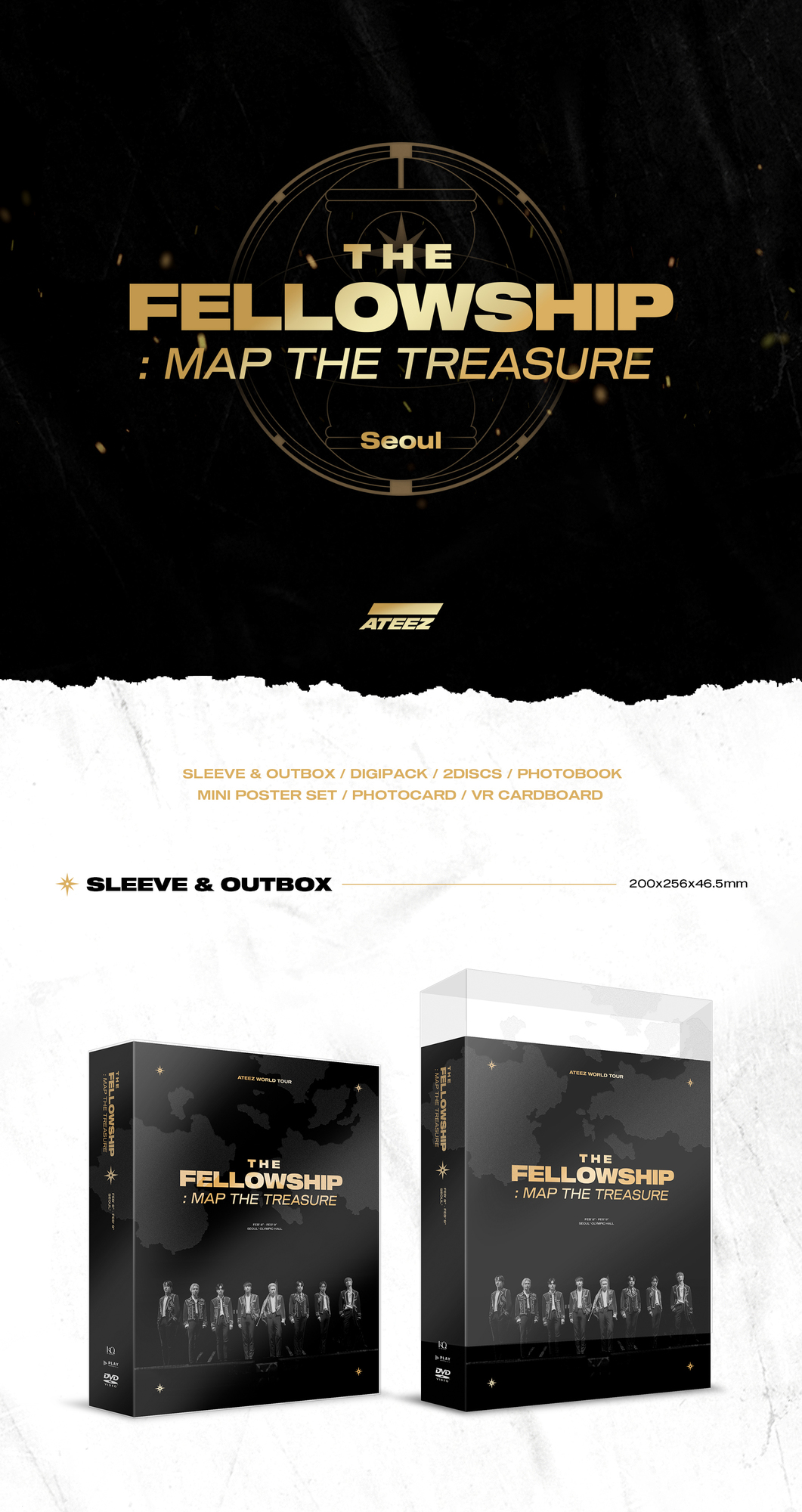 ATEEZ WORLD TOUR THE FELLOWSHIP : MAP THE TREASURE SEOUL DVD PACK ...