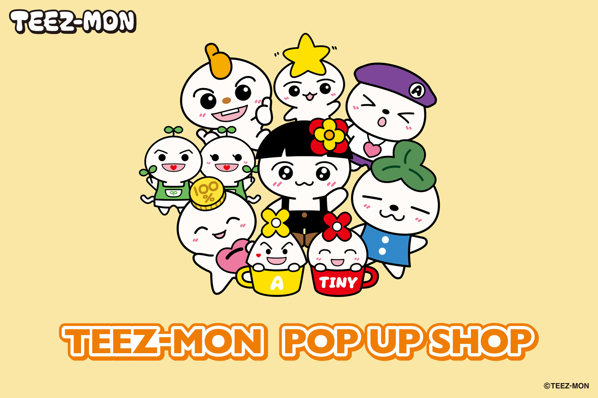 TEEZ-MON POP UP SHOP』がSHIBUYA109渋谷店、阿倍野店で開催決定 